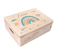 Creative Deco Scatola Ricordo Nascita Personalizzata, Arcobaleno