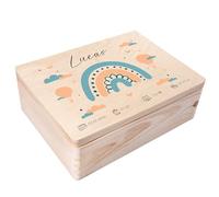Creative Deco Scatola Ricordo Nascita Personalizzata, Arcobaleno