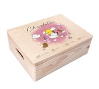 Creative Deco Scatola Ricordo Nascita Personalizzata, Cicogna Rosa
