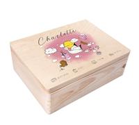 Creative Deco Scatola Ricordo Nascita Personalizzata, Cicogna Rosa
