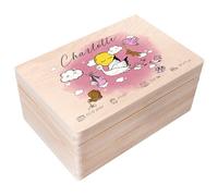 Creative Deco Scatola Ricordo Nascita Personalizzata, Cicogna Rosa