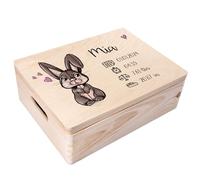 Creative Deco Scatola Ricordo Nascita Personalizzata, Coniglietto