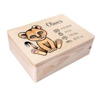 Creative Deco Scatola Ricordo Nascita Personalizzata, Leone