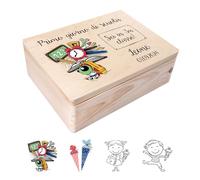 Creative Deco Scatola Ricordo Scuola Personalizzata con Testo