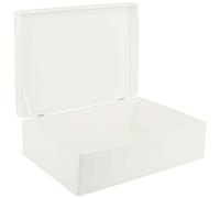 Creative Deco Scatola in legno con coperchio XL – L40 x P30 x H14 cm – Portaoggetti