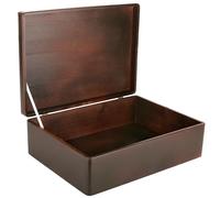Creative Deco XL Marrone Grande Scatola di Legno Giocattolo. Scatola di Stoccaggio | 40 x 30 x 14 cm (+/- 1) | Con Coperchio per Decorare | Senza Maniglie | Perfetto per Documenti Oggetti di Valore