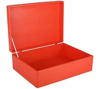 Creative Deco Scatola in legno XL con coperchio L40 x P30 x H14 cm