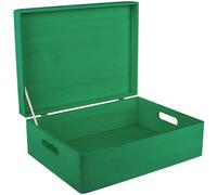 Creative Deco Scatola XL in Legno Verde, 40 x 30 x 14 cm