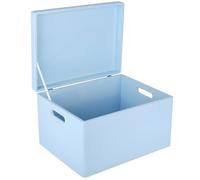 Creative Deco Scatola XXL in Legno Azzurra, 40 x 30 x 24 cm