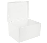 Creative Deco Scatola XXL in Legno Bianca, 40 x 30 x 24 cm