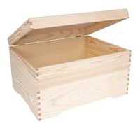 Creative Deco Scatola XXL in Legno con Coperchio, 40 x 30,5 x 24 cm