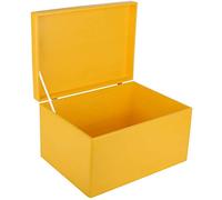 Creative Deco Scatola XXL in Legno Gialla, 40 x 30 x 24 cm