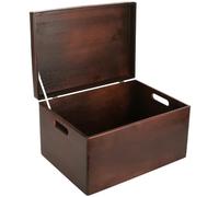 Creative Deco Scatola in legno XXL Marrone - 40 x 30 x 24 cm, con coperchio e maniglie