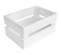 Creative Deco Set 3 x Cassetta Bianca in Legno | 30 x 20 x 15 cm | Cassetta di Legno in Stile Vintage, Shabby | Scatola Porta Oggetti, Portafrutta, Cassette Decorazioni, Regali per la Decorazione DIY