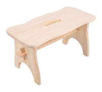 Creative Deco Sgabello Basso in Legno, Gradino e Poggiapiedi