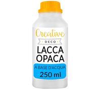 Creative Deco Varnish Vernice Finale Opaca | Bottiglia 250ml a Base d'Acqua | Finitura Trasparente, Vernice all Acqua per Legno, Argilla, Tessuti | Impregnante Legno Esterno e Interno | per Decoupage