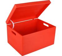 Creative Deco XXL Rossa Grande Scatola in Legno Porta Oggetti | 40 x 30 x 24 cm | Coperchio e Maniglie | Contenitore Giochi Bambini Cassetta Baule Portagiochi | Per Decoupage e Decorare, Regalo