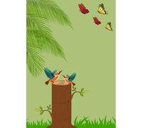 Creative Design Notebook: Nature Birds and Butterflies