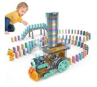 Creative Domino Train Toy - Macchina elettrica automatica, gambo per bambini piccoli | Imparare giocattolo per bambini piccoli, giocattoli divertenti da giardino per il gioco
