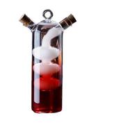 Creative Double Wine Glass Cup Beer Juice High Boron Martini Cocktail Glasses Perfect for Bar Decoration Universal(Black)