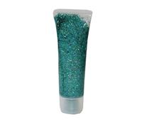 CREATIVE Eulenspiegel 907 047 - Glitter Gel gioiello verde, 18 ml | Glitter per il corpo per Carnevale, festival, feste e look creativi