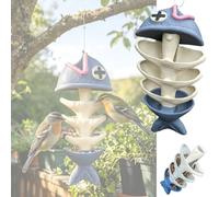 Creative Fish Bone Hanging Bird Feeder,Outdoor Skeleton Style Bird Feeding Rack with Hanging Hook,Wild Bird Feeding Station Device for Garden Backyard Patio Balcony Tree Yard Decor (2)