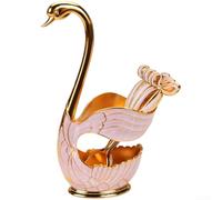 Creative for Swan - Set di forchette da dessert da 15,5 cm di lunghezza | Unico a forma di cigno, pezzo d'arte decorativo, elegante set da tavolo, set da 6 pezzi, opzioni oro o argento