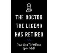 Creative Gifts The Doctor The Legend Has Retired - Never Forget the (Tascabile)