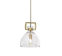 Creative Glass Chandelier, Single-Head Industrial Wind Nordic Pendant Light for Kitchen Island, Dining Room, And Bedroom(B)