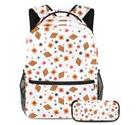 Creative Graffiti Conquer The Classroom con il nostro set di 2 zaini per bambini, zaino e astuccio di grande capacità per ragazzi ragazze adolescenti, Multicolore#05, B:29.4x20x40cm P:19x7.5x3.8cm,