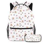 Creative Graffiti Conquer The Classroom con il nostro set di 2 zaini per bambini, zaino e astuccio di grande capacità per ragazzi ragazze adolescenti, Multicolore#04, B:29.4x20x40cm P:19x7.5x3.8cm,