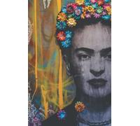 Creative graffiti wall with portrait of Frida Kahlo: 6" x 9" - 120 lined paged Notebook