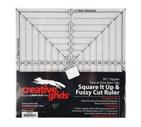 Creative Grids 8-1/2in Square It Up or Fussy Cut Square Quilt Ruler - CGRSQ8