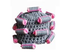 Creative Hair Curler Caps for Plain Headwear Hat for Masquerade Party Teme Party Supplies Headwear (Grigio)