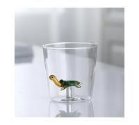Creative Handmade BUBBLE GLASS CUP Three-Dimensional Animal and Plant Shape Coffee Milk Drink Cute Transparent Glass Cup(06 Tortoise)