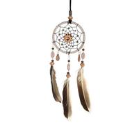 Creative Handmade Dream Catcher Decorative Hanging Ornament with Feather Shells for Car Home Wall Decor Multi Color Satin Thread Plastic Beads Feathers 33cm Length