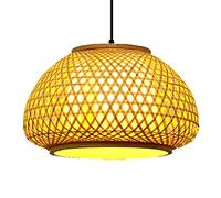 Creative Hanging Lights Height Adjustable Wicker Handwoven Chandelier Classic Pastoral Style Pendant Light Teahouse Lantern Suspensiom Lamp for Dining Room,Living Room Bar