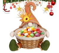 Creative Harvest Candy Basket - Bambola Spaventapasseri del Ringraziamento, Cesto di Frutta Spaventapasseri | Bambola spaventapasseri centrotavola autunnale, arredamento per la casa per le vacanze