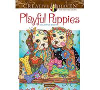 Creative Haven Playful Puppies Coloring Book