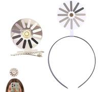 Creative Headband Hairpin,Rotating "Loading…" Digital Icon Clip on Face/Headband, Humorous Tech-Inspired Accessories for Party, Students & Programmers (A+B, Taglia Unica)