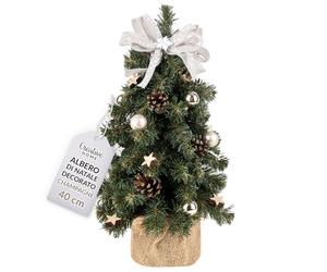 Creative Home Albero di Natale Artificiale Colore Champagne | Albero di Natale Piccolo 40cm | Decorazioni Natalizie Tavolo Scrivania Alberi Natale gia Addobbati | Alberelli Natalizi Interno ed Esterno