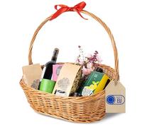 Creative Home Cesto Vuoto Bianco in Vimini 45 x 32 x 43 cm