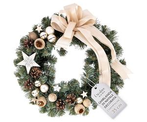 Creative Home Ghirlanda Natalizia Artificiale Champagne Ø 35 cm