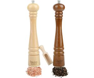 Creative Home Grande Macina Sale e Pepe in Legno | Set di 2 Macinini