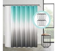 Creative Home Ideas Set da bagno con 14 tende da doccia, ganci e fodera per il bagno, con 1 tenda da doccia 70 x 72 cm, 1 rivestimento per doccia in PEVA satinato da 70 x 72 cm, 12 ganci per doccia