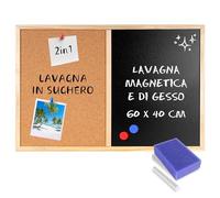 Creative Home Lavagna Magnetica e Sughero da Parete, 57 x 40 cm