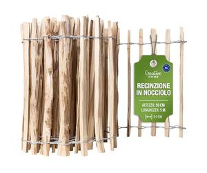 Creative Home Recinzione in Nocciolo a Rotolo, 50 cm x 5 m, Giardino
