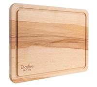 Creative Home Tagliere da Cucina in Legno | 30.5 x 22.5 x 1.5cm | Taglieri Professionale in Legno Ideali per Aperitivo, Pane, Formaggi | Scanalatura per Succhi | Legno di Faggio Naturale | Reversibile