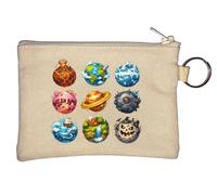 Creative Imaginary Planets con temi unici portachiavi portamonete beige