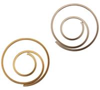 Creative Impressions Clip a Spirale in Metallo, 190,5 cm, Confezione da 25, Oro e Argento
